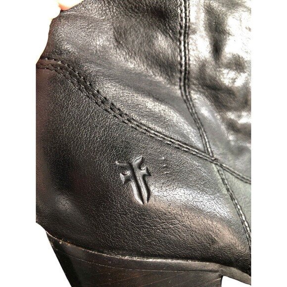 Frye Patty Artisan Zip Womens 7.5M Ankle Boots Black Leather - Picture 11 of 12